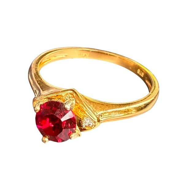 Swarovski Crystal Ring Gold Toned With Accents Size 10 - Picture 3 of 6
